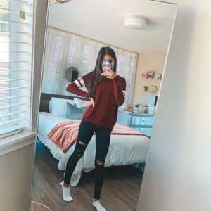 **NEVER WORN** Mango Rabbit Maroon Sweater